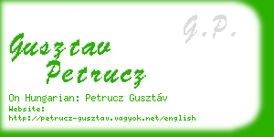 gusztav petrucz business card